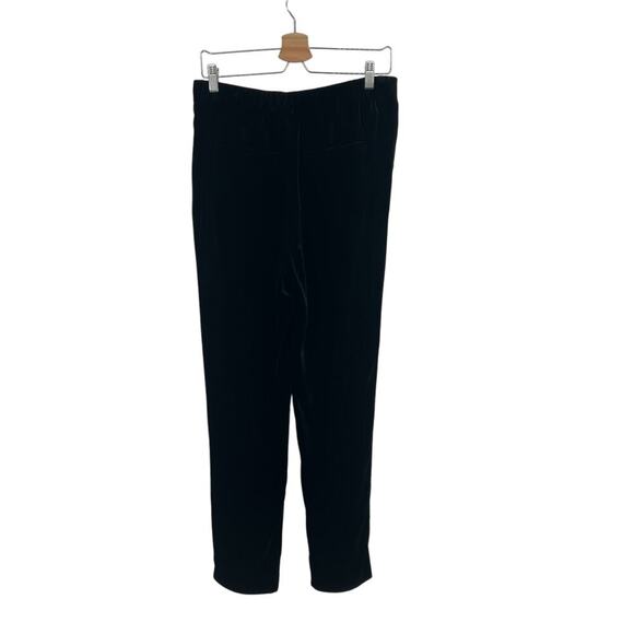 Vince Trouser Pants Velvet Single Pleat Elastic Waist Pull On Black Size Small - Picture 9 of 14